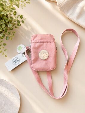 Kipling Dusty Pink Mini Crossbody Phone Pouch